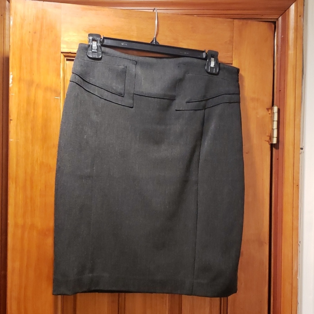 Express Dark Grey Pencil Skirt